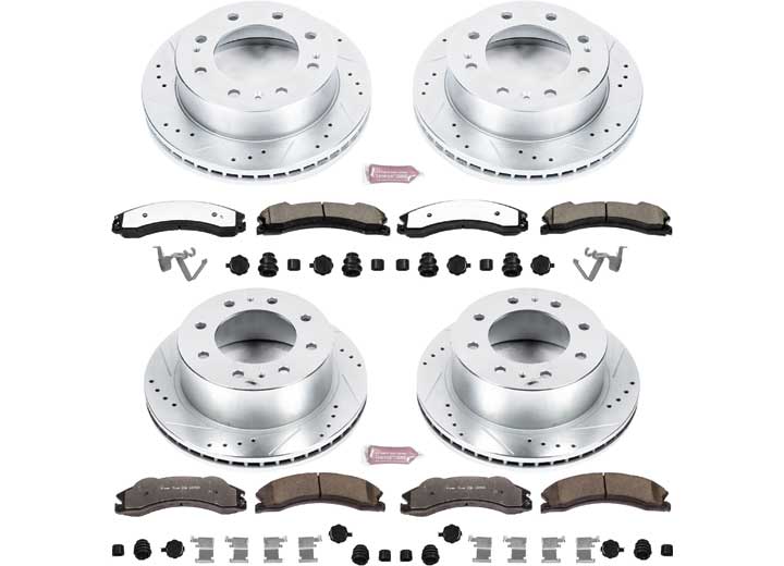 Power Stop Z36 Truck And Tow Performance Brake Kit for 2016-2019 GMC Sierra 3500 HD and 2016-2019 Chevrolet Silverado - K6259-36 - image 1