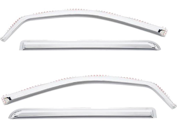 Putco 14-18 Silverado/Sierra 1500/2015-2019 Silverado/Sierra 2500/3500 HD Double Cab 4PC Chrome Inchannel Visors - 480442 - image 1