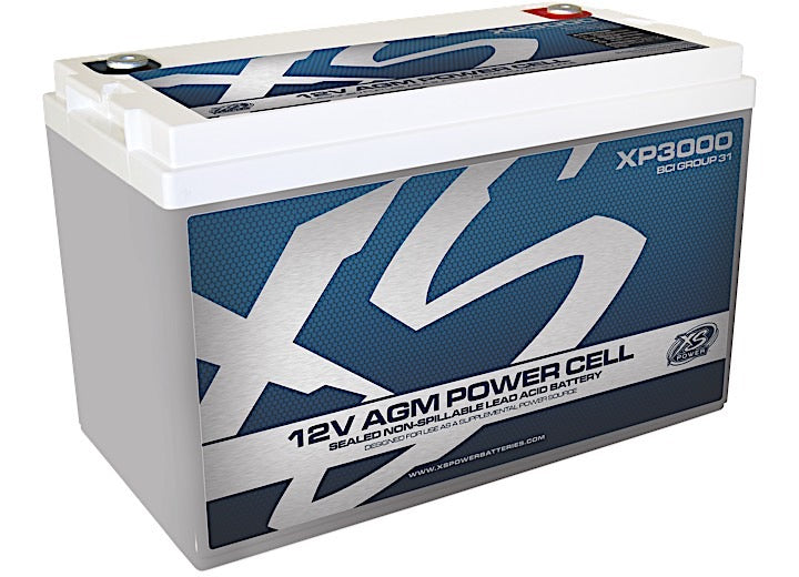 XS Power 12V Bci Group 31 AGM Battery, Max Amps 3,000A, Ah: 120, Rc: 240, 3,000W+ - XP3000 - image 1