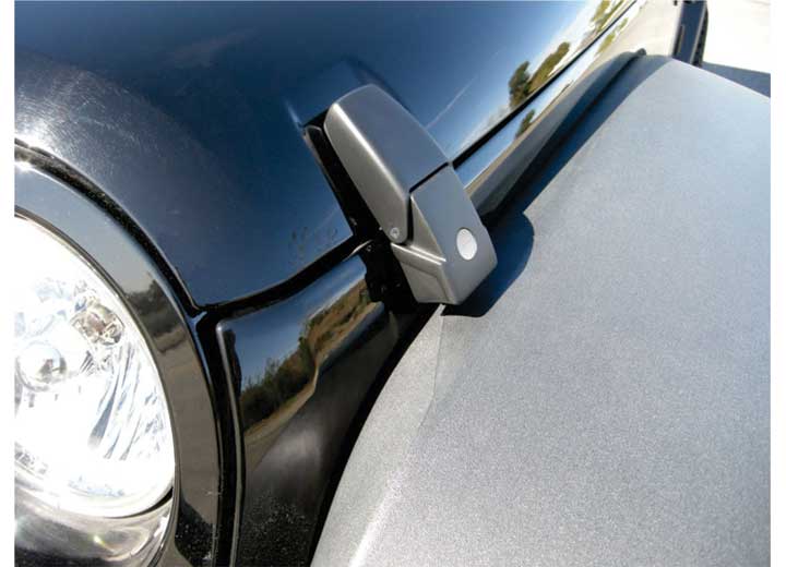 Rampage 2007-2018 Wrangler JK Hood Catch Locking Black (Pair) - 76336 - image 1