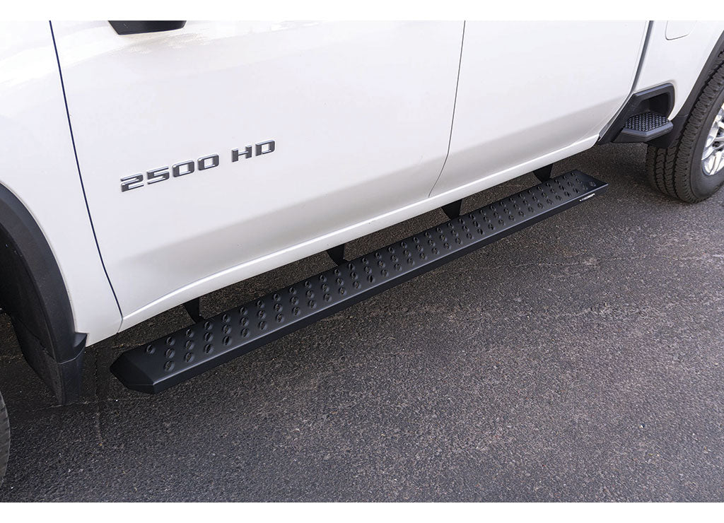 Raptor Series 2019-2026 Silver, Sierra 1500 and 2020-2026 GM 2500 and 3500 HD Crew Cab 6.5 in Sawtooth Slide Track Black Textured - 2101-0052BT - image 1
