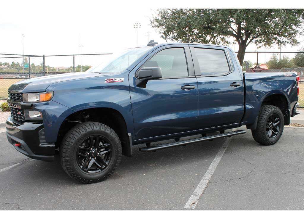 Raptor Series 2015-2022 Colorado, Canyon Extended Cab 5 in OEM Style Full Tread Slide Track Running Boards Black Textured Aluminum - 2201-0626BT - image 1