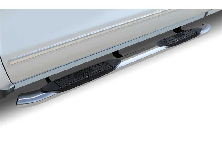 Raptor Series 2015-2026 F-150 and 2017-2026 F-250, F-350 SuperCrew 4 in OE Style Curved SS Oval Steps, Silver - 1503-0639 - image 1