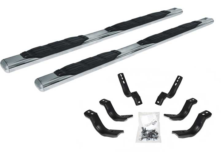 Go Rhino Super Crew Cab 5 in 1000 Series-Complete Kit: Sidestep+Brackets Polished for 2004-2014 Ford F-150 - 105412687PS - image 1