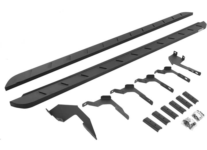 Go Rhino 2019-2026 Ranger Crew Cab 80 in RB10 Slim Line Running Boards Textured Powder Coat Complete Set, Black - 63036880SPC - image 1
