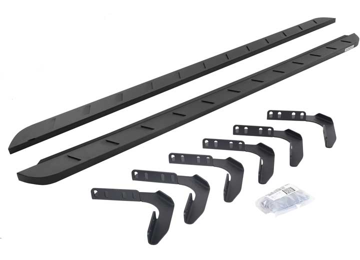 Go Rhino 1999-2016 F-250, F-350 Super Cab 80 in RB10 Slim Line Running Boards Textured Powder Coat Complete Set, Black - 63417680SPC - image 1
