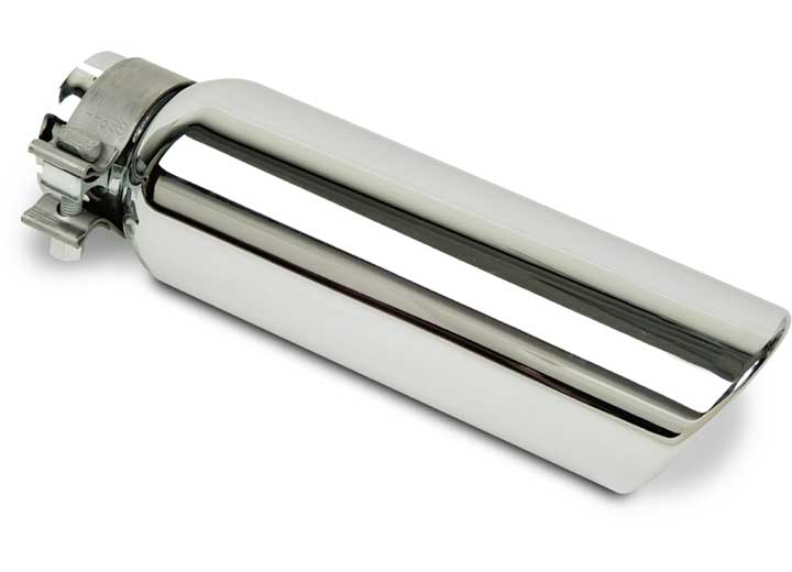 Go Rhino 3 in OD X 6 in For 2 in Inlet Chromed Stainless Steel Clamp Style Exhaust Tip - GRT236 - image 1