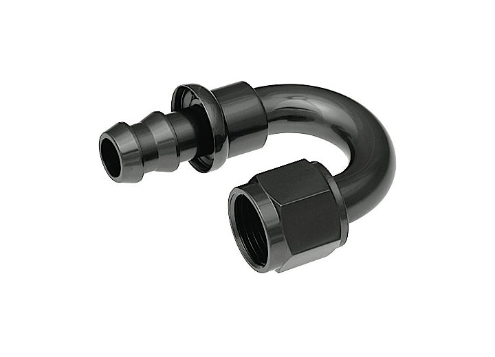 Redhorse Performance 06 180 Degree An/Jic Hose End Push Lock, Black - 2180-06-2 - image 1