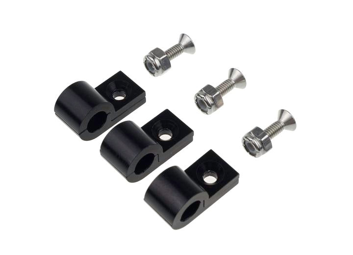 Redhorse Performance 3/8" Black Aluminum Line Clamps, 6-Piece, package Fitting - 320-38-2 - image 1