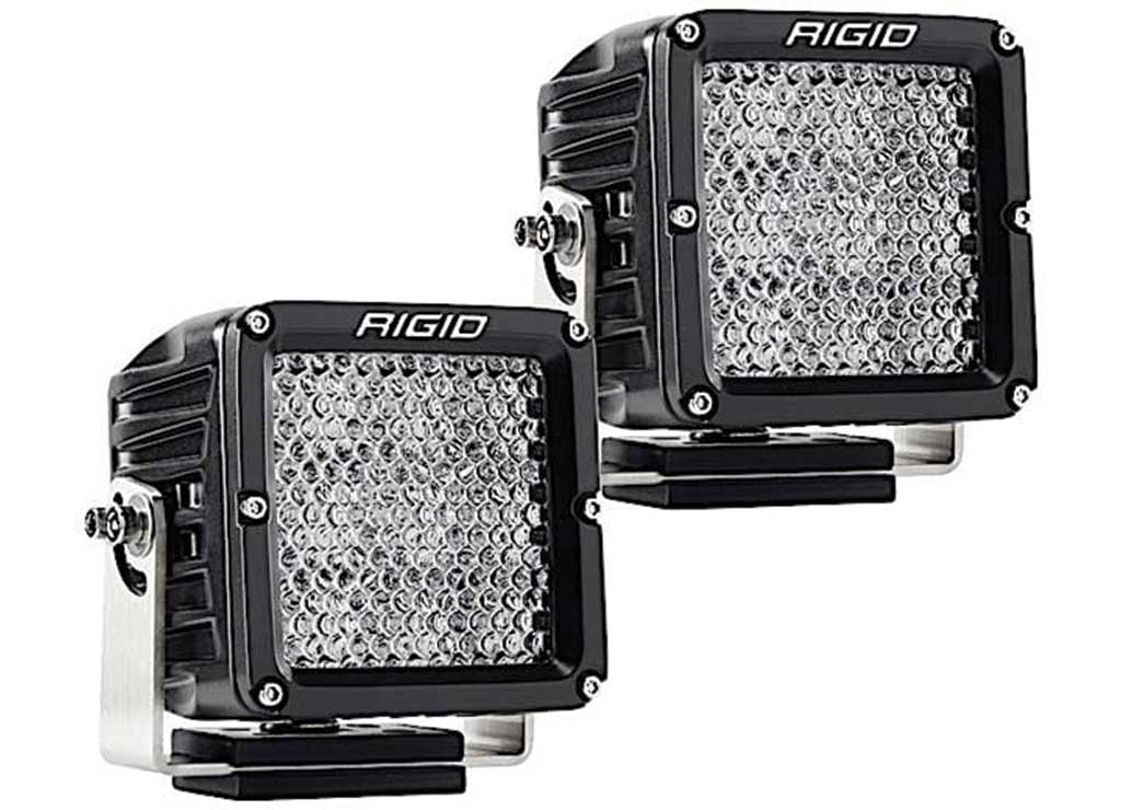 Rigid Industries D-XL Pro Surface Mount Flood Diffused Pod Lights, 2 Pack, White - 322313 - image 1
