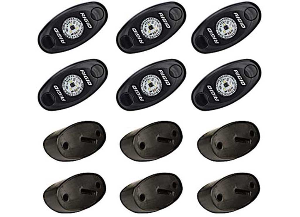 Rigid Industries Rock Light Kit Amber /6, Amber - 400293 - image 1