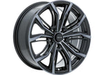 RTX Wheels ET40 16x7 5x114.3 +40 mm Offset ET40 CB73.1 Black Machined Grey Wheel with 73.1 mm Center Bore - 082433 - image 1