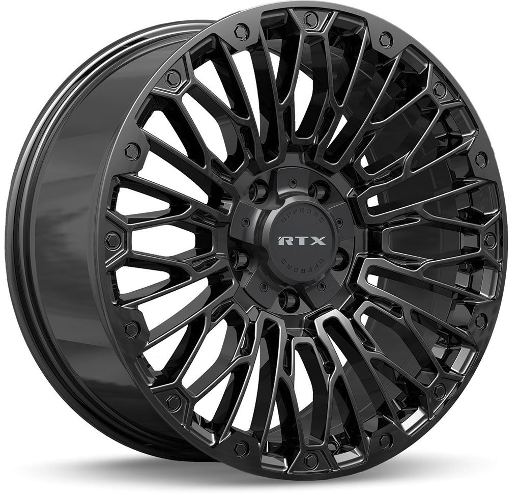 RTX Wheels ET18 22x9 6x139.7 +18 mm Offset 6x135 with 139.7 ET18 CB106.1 Gloss Black Wheel with 106.1 mm Center Bore - 083458 - image 1