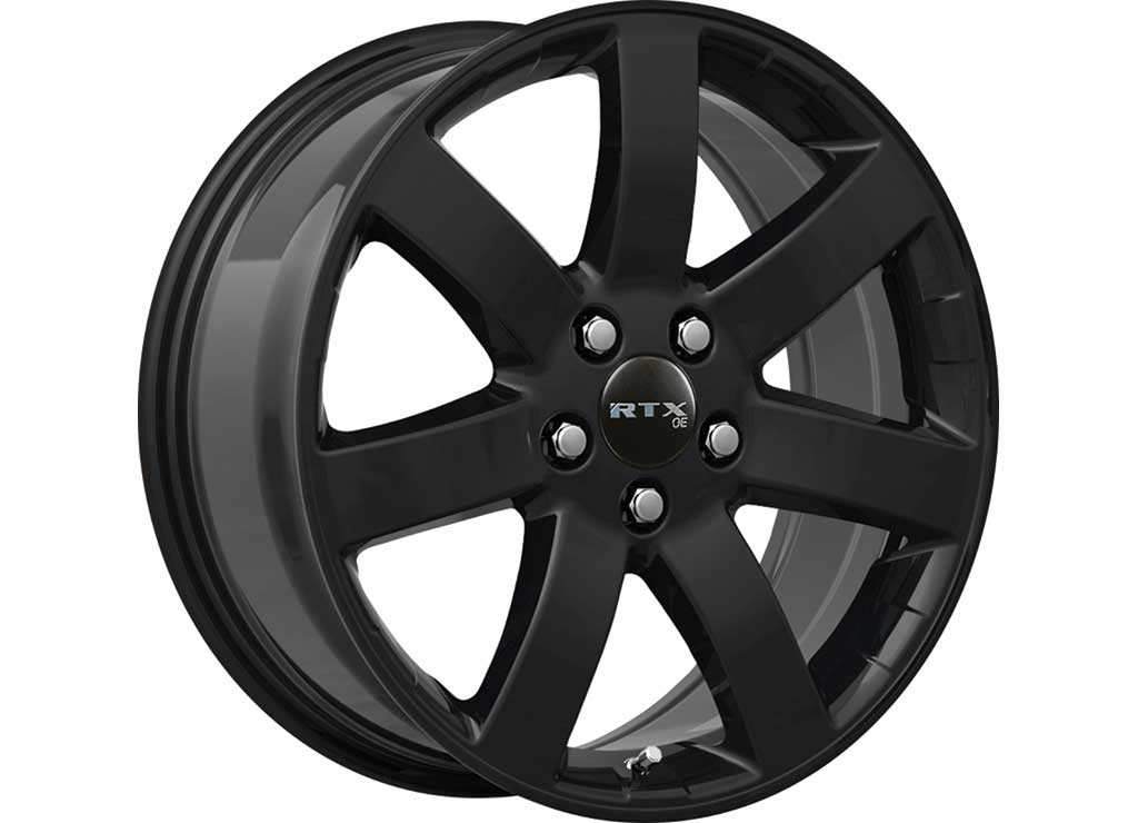 RTX Wheels ET45 17x7.5 5x114.3 +45 mm Offset ET45 CB64.1 Gloss Black Wheel with 64.1 mm Center Bore - 082838 - image 1