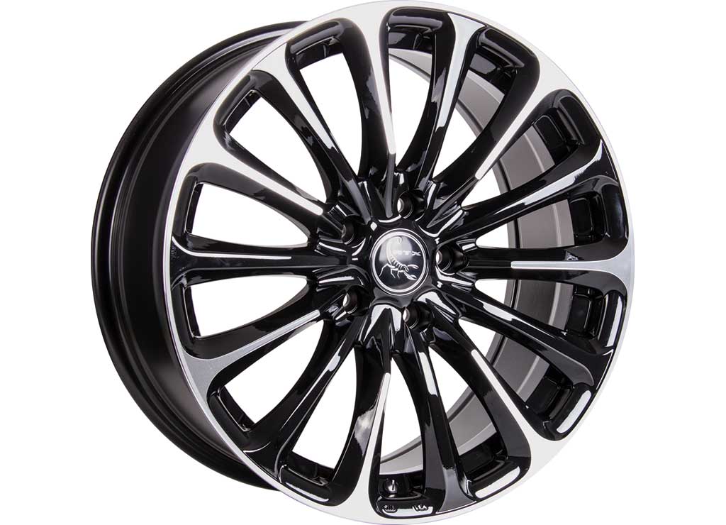 RTX Wheels ET42 17x7.5 5x114.3 +42 mm Offset ET42 CB73.1 Gloss Black Machined Wheel with 73.1 mm Center Bore - 081672 - image 1