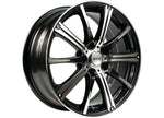 RTX Wheels ET38 14x5.5 4x100 +38 mm Offset ET38 CB73.1 Black Machined Wheel with 73.1 mm Center Bore - 081042 - image 1