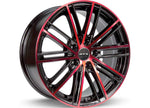 RTX Wheels ET45 17x7.5 5x114.3 +45 mm Offset ET45 CB73.1 Black Machined Red Wheel with 73.1 mm Center Bore - 081209 - image 1