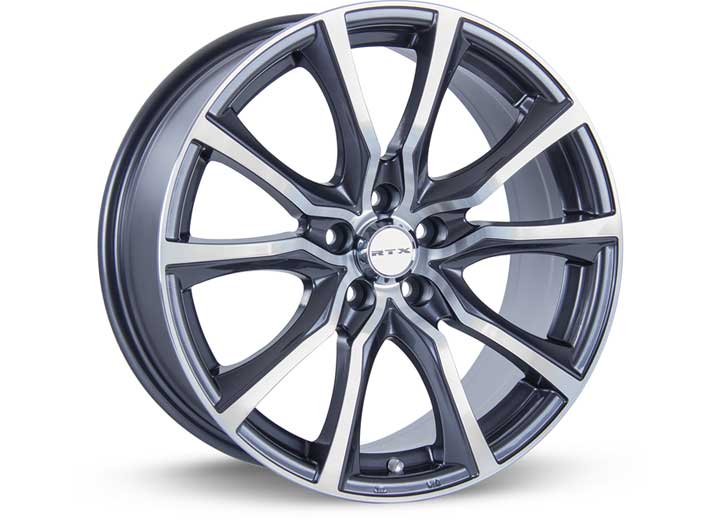 RTX Wheels ET40 17x7.5 5x114.3 +40 mm Offset ET40 CB73.1 Gunmetal Machined Wheel with 73.1 mm Center Bore - 081628 - image 1