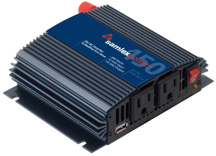 Samlex America 450W Modified Sine Wave Inverter with USB Port, 12V DC to 115V AC - SAM-450-12 - image 1