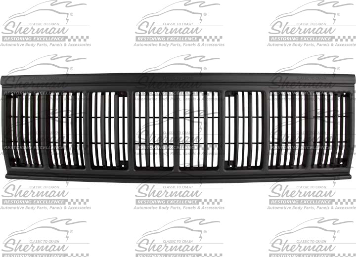 Sherman Parts Grille Assembly Cherokee, Black Jeep Cherokee 1991-1992, Cherokee, Black Jeep Cherokee 1993-1996 - 075-99-8 - image 1