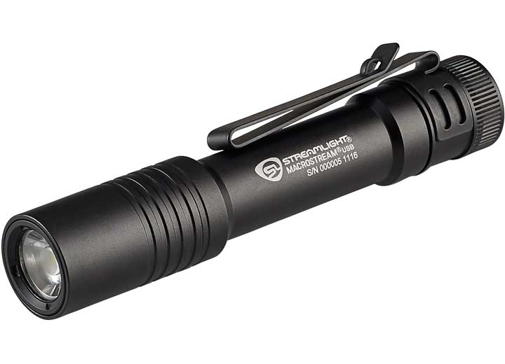 Streamlight Macrostream USB, With USB Cord And Lanyard, Box, Black Flashlight - 66320 - image 1
