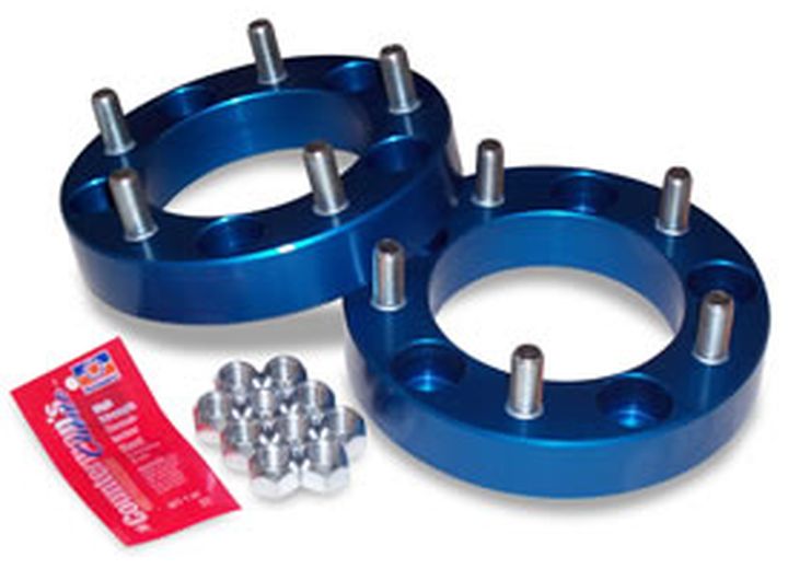 Spidertrax 1961-1980 Scout/1966-1996 Bronco/1948-1996 F-150 5x5-1/2 in X 1-1/4 in Thick Blue Wheel Spacers (Pair) - WHS003 - image 1
