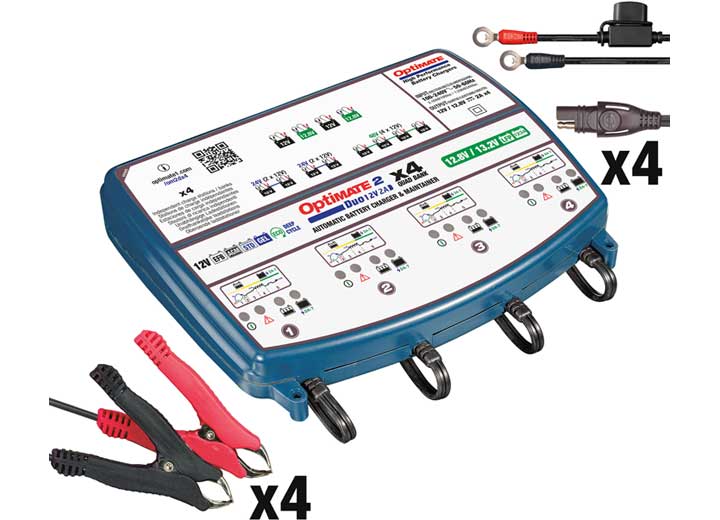OptiMate 2 Duo X 4 Bank Bronze 5 Step Automatic Battery Charger & Maintainer - TM-575 - image 1