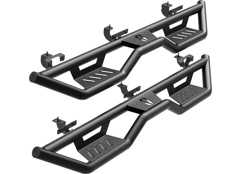 Tyger Auto 2018-2026 Wrangler JL 4Dr (2021-2024 4Xe/Ex JK) Kobra Running Boards Textured Black, Steel - TG-KB2J25003 - image 1