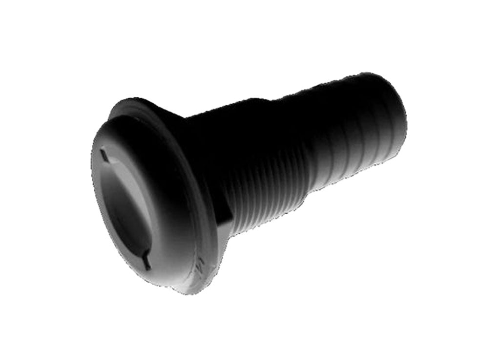 T-H Marine 1 1/8 in Straight Barbed Thru-Hull, Black Plumbing Accessory - TH-1200-DP - image 1