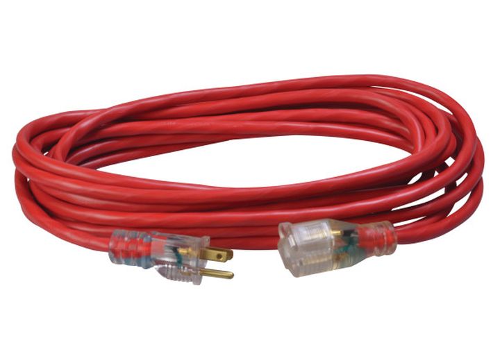 SouthWire Corp. Southwire Standard Outdoor Extension Cord with Lighted End, 25 ft, 14/3 Gauge, 15 Amp, Red - 2487SW8804 - image 1