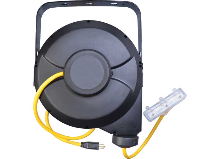 SouthWire Corp. Retractable Cord Reel With 3 Outlet 50 ft 12Ga Extended Cord, Black - 48208802SW - image 1