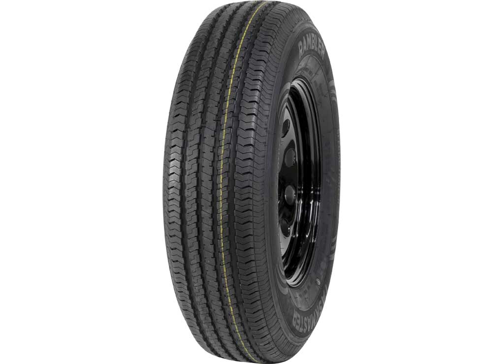 Taskmaster Rambler Trailer Assembly ST225/75R15 Lre On 15x6 5x4.5 Black Mod Steel Wheel 2860Lcc Tire - B-22575R150E-N-60545BM-V - image 1