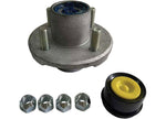Tow-Rite Idler Hub 4-4 Bc 2K Kit, Bearing 1-1/16 in L44649/L44610, 1/2 Stud, Pre-Greased - Boxed - Galvanized - TR4100G - image 1