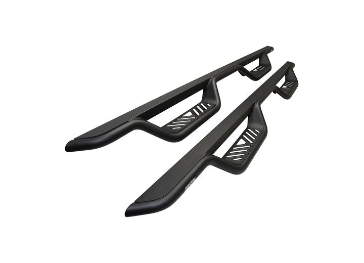 Westin 2014-2018 Silver, Sierra 1500 and 2015-2019 Silver, Sierra 2500 and 3500 (No Diesel) Crew Cab Outlaw Drop Nerf Bars Textured Black - 20-13725 - image 1