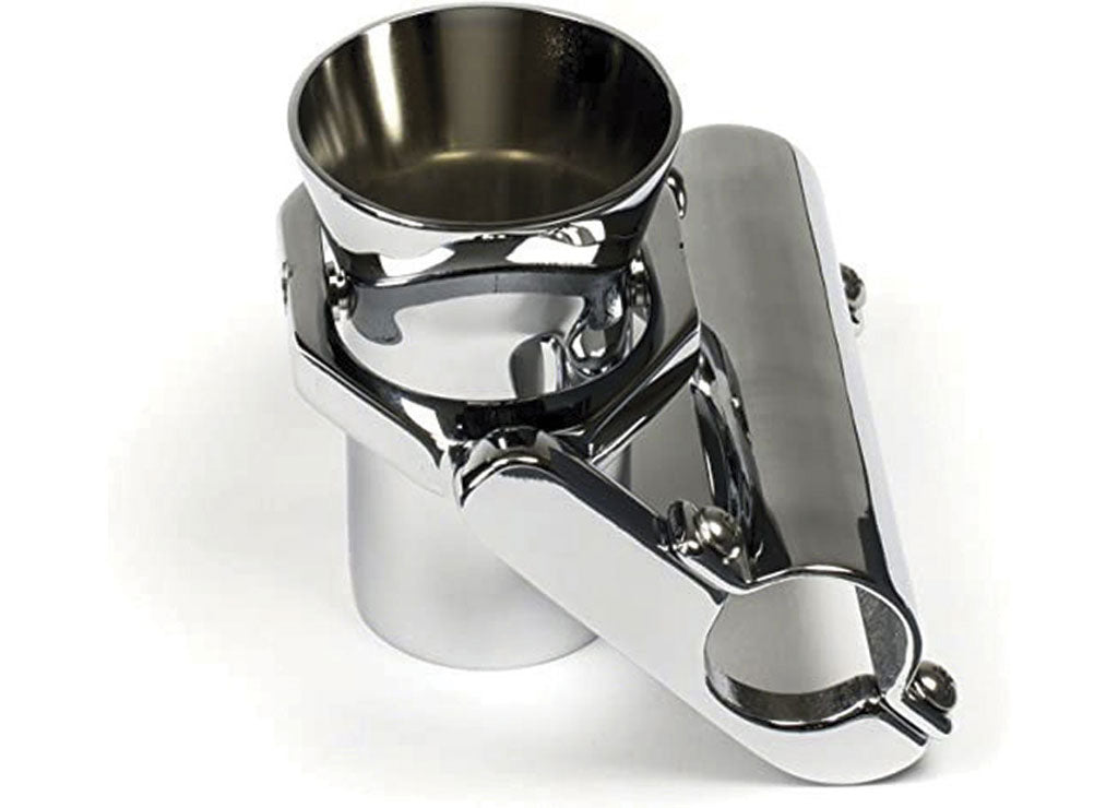 Whitecap Heavy-Duty Chrome-Plated Fishing Gimbal, 1" Tube St Accessory - S-1936CBLUE - image 1