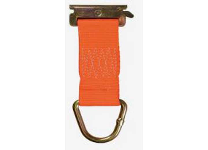 CargoSmart 2x6In 2000 lb Rope Ring With X-Track/E-Track Tie Down Strap-Orange - 893 - image 1