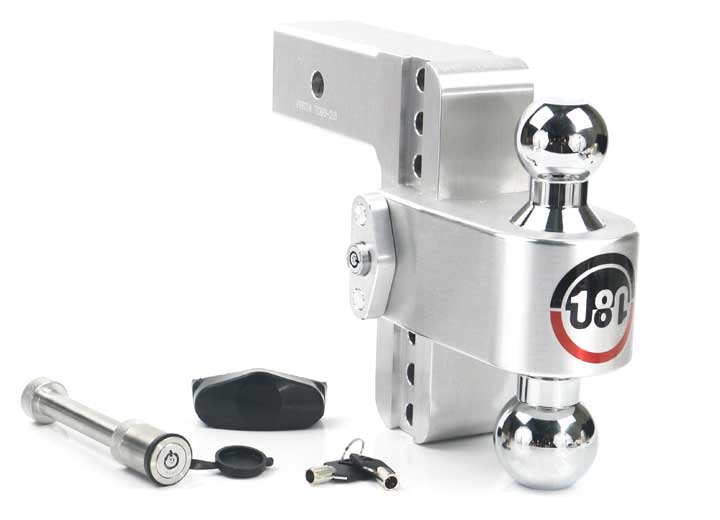 Weigh Safe 180 Turnover Hitch with Balls, 6 in drop, Fits 2-1/2 in Shank, Chrome Plated, with Keyed Alike, Silver - CTB6-2.5-KA - image 1