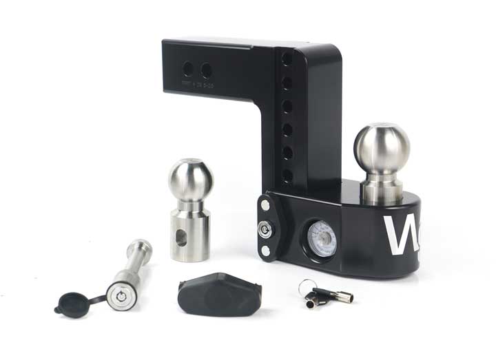 Weigh Safe Cerakote Black Aluminum Drop Hitch, 6" Drop, 2.5" Shank, 18.5K GTW Gauge - WS6-2.5-KA-CER-BLA - image 1