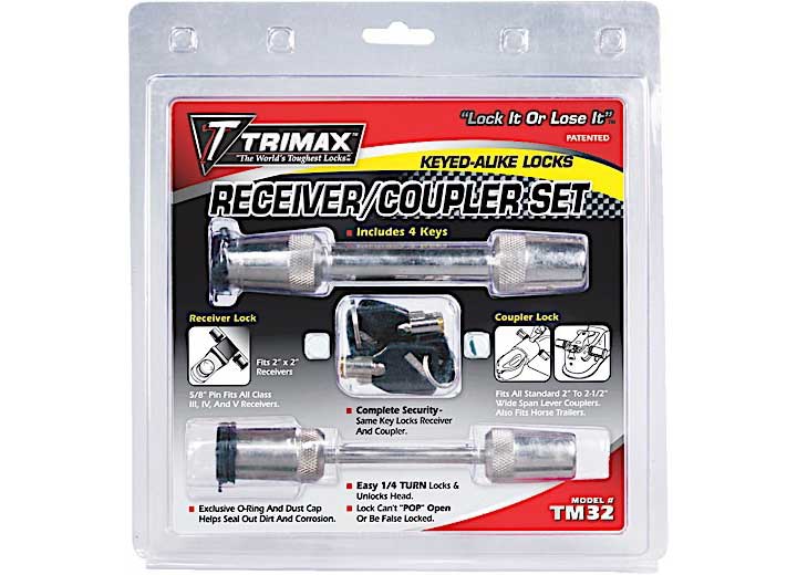Trimax Locks Hitch Pins and Lock, 5 and 8 in - TM32 - image 1