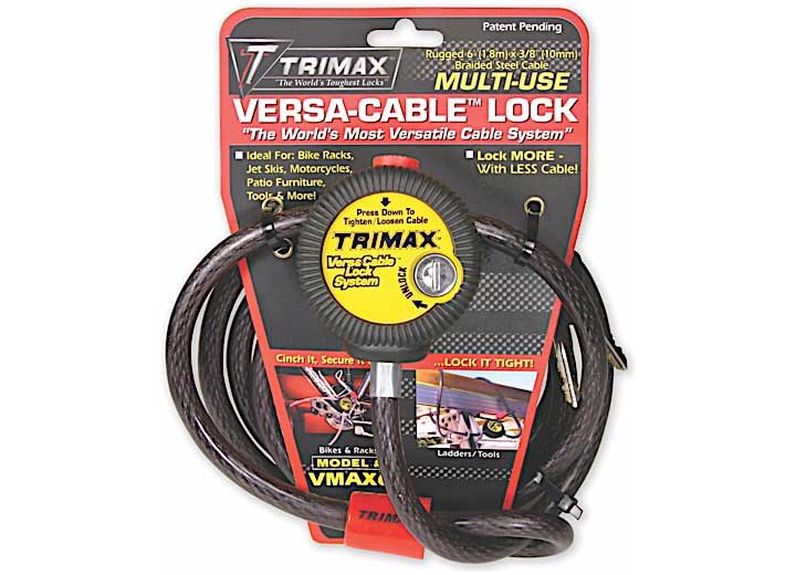 Trimax Locks Multi-Use Versa Cable 6 ft L X 10 mm Trimaflex Cable - VMAX6 - image 1